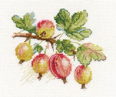 "Gooseberries" - embroidery kit /Alisa/ 11 x 9 cm