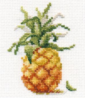 "Pineapple" - embroidery kit /Alisa/ 8 x 10 cm
