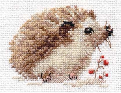 "Hedgehog" - embroidery kit /Alice/ 9 x 7 cm