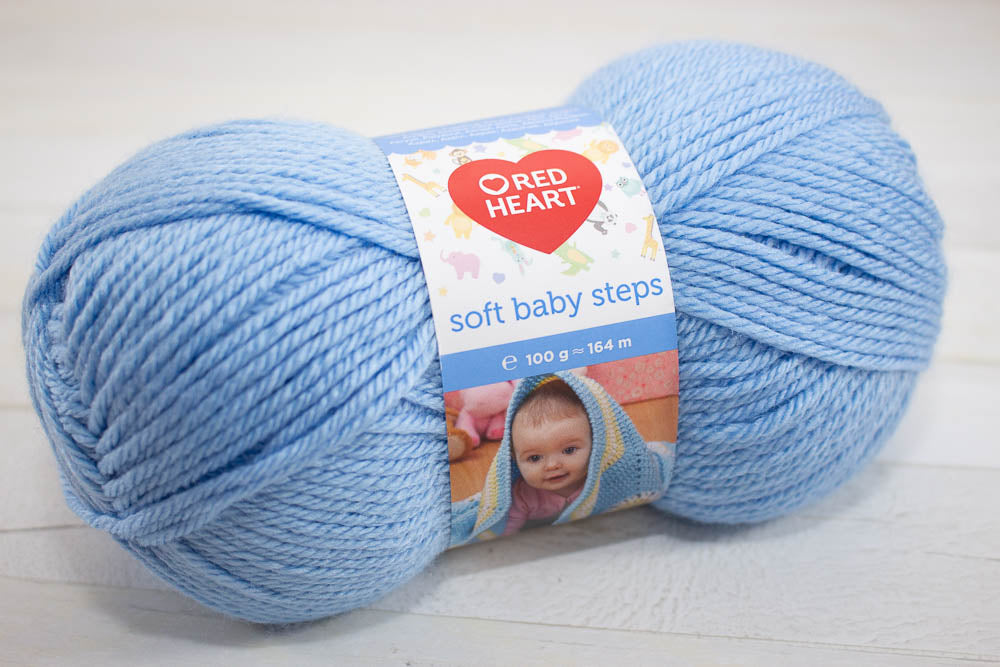Soft Baby steps /Red Heart/ 100g #00007 "Gaiši zils"