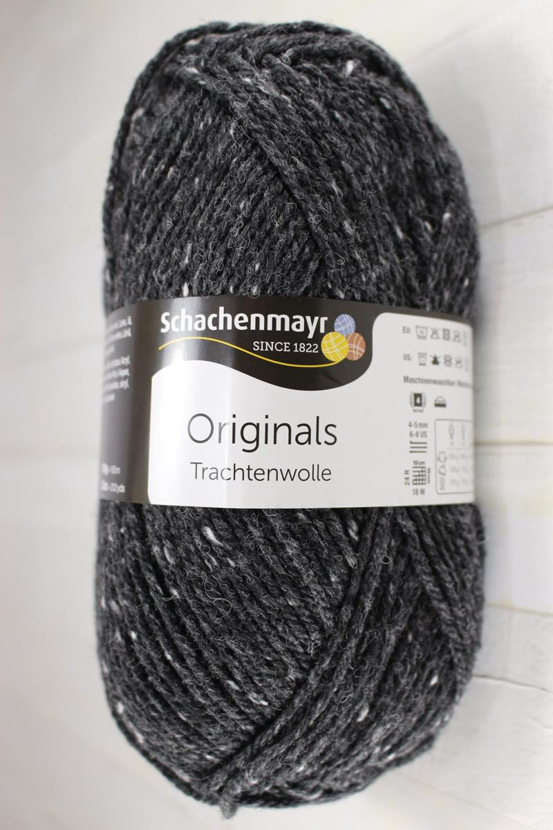 Trachtenwolle/ Schachenmayr/ 100g #00095 "Anthrazīta Tvīds" - Noliktavas izpārdošana!