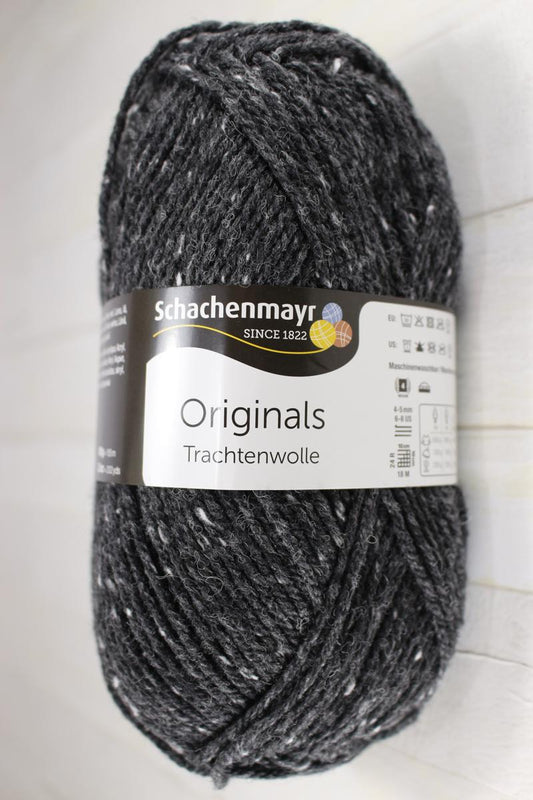 Trachtenwolle/ Schachenmayr/ 100g #00095 "Anthracite Tweed" - Warehouse sale!