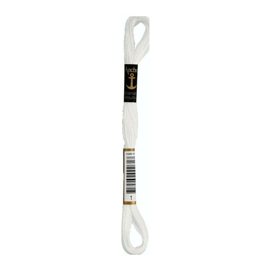 Embroidery thread Anchor Mouline, 100% cotton, 8m, #00001