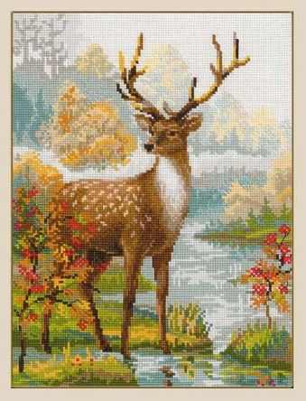 Deer - embroidery kit /RIOLIS/ 30 x 40 cm