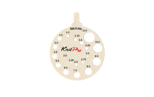 Needle size chart - white /KnitPro