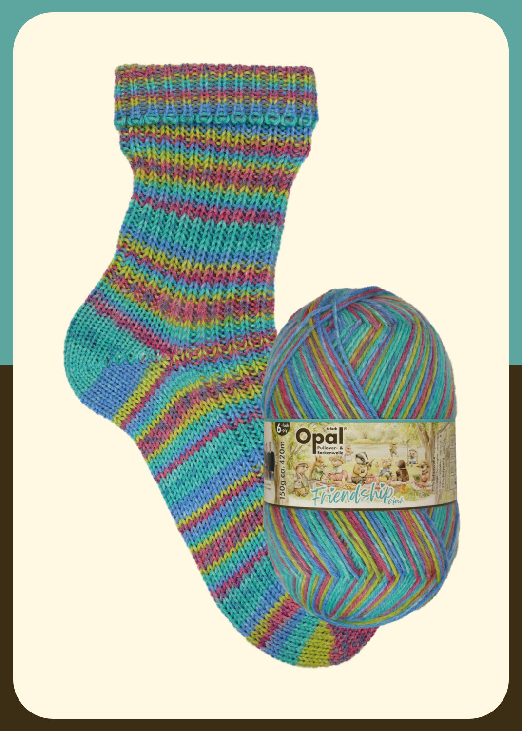 OPAL 4-strand SCHAFPATE 17 - WILD NATURE 100g #11597 "Wildflower meadow" LIMITED EDITION!