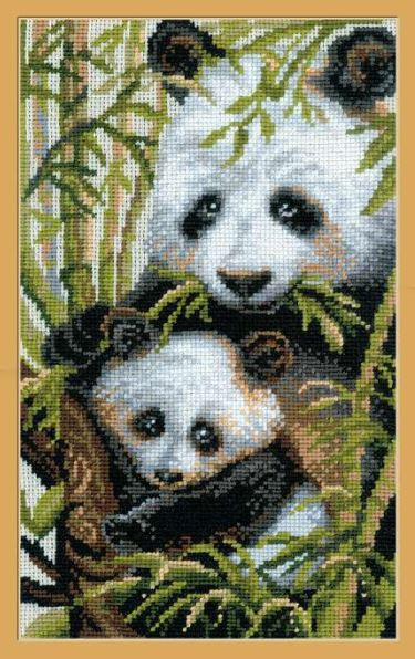 Pandas - embroidery kit /RIOLIS/ 22 x 38 cm