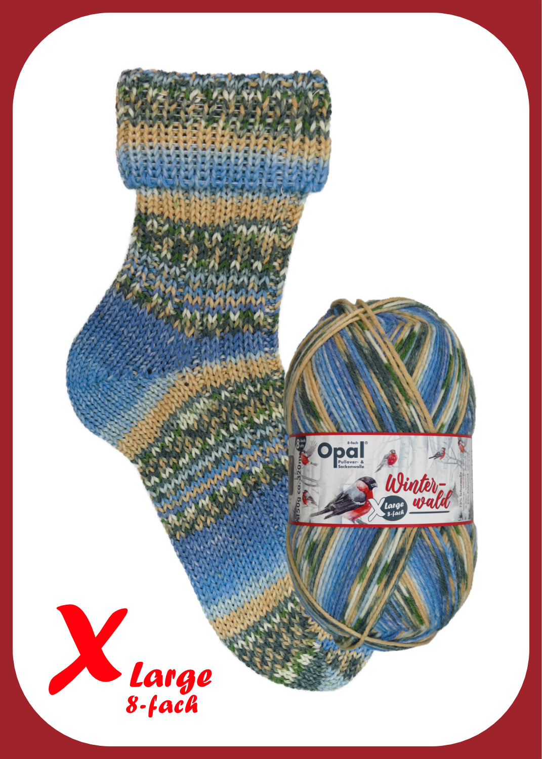 OPAL 8-ply XLarge Winterwald 150g #11710 "Footprints in the Snow"