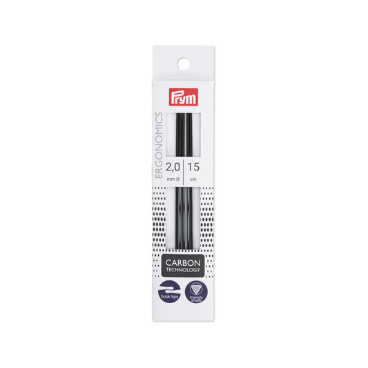Prym Ergonomics Carbon Technology sock needles Ø2.00 mm ||15 cm/5 pcs
