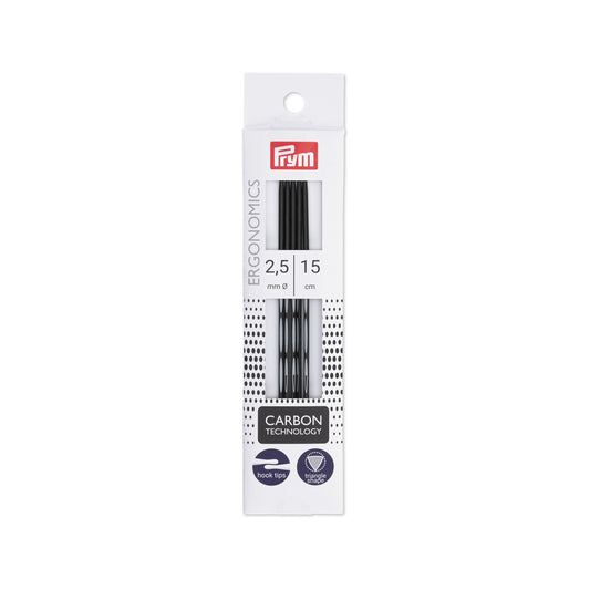 Prym Ergonomics Carbon Technology sock needles Ø2.5 mm ||15 cm/5 pcs