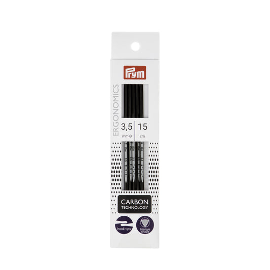 Prym Ergonomics Carbon Technology sock needles Ø3.5 mm ||15 cm/5 pcs