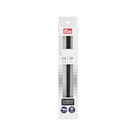 Prym Ergonomics Carbon Technology sock needles Ø2.00 mm ||20 cm/5 pcs