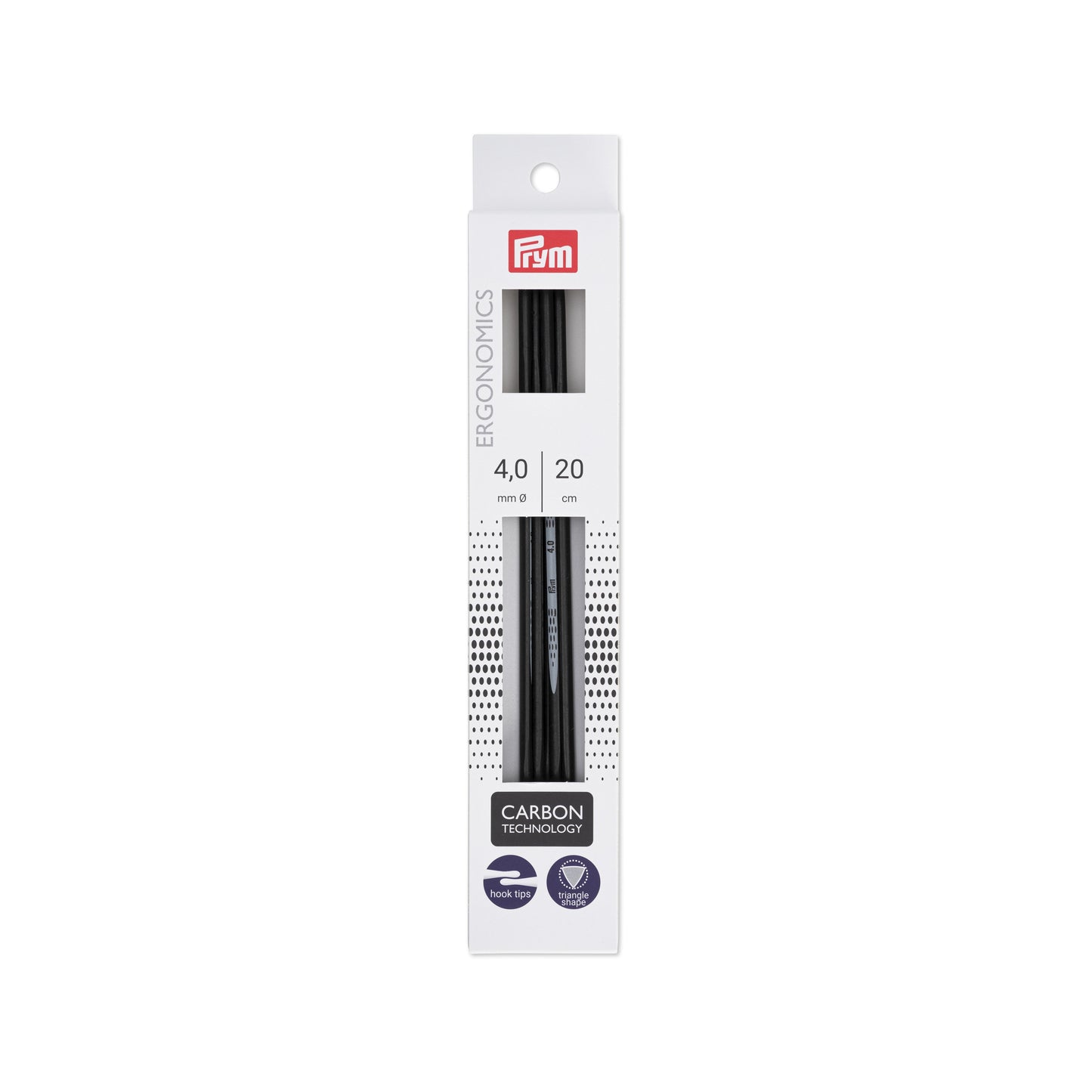 Prym Ergonomics Carbon Technology sock needles Ø4.00 mm ||20 cm/5 pcs