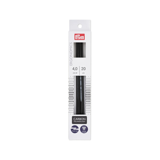 Prym Ergonomics Carbon Technology sock needles Ø4.00 mm ||20 cm/5 pcs