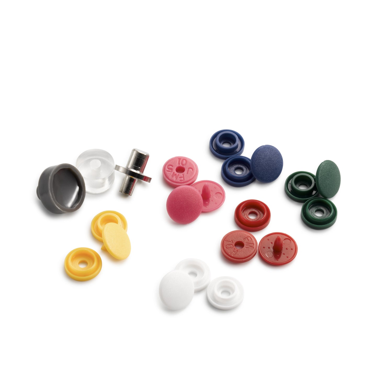 Plastiktrükid "Color Snaps Mini" sinine/punane/valge/kollane/roosa/roheline/ 9mm, 72 tk/ Prym Love