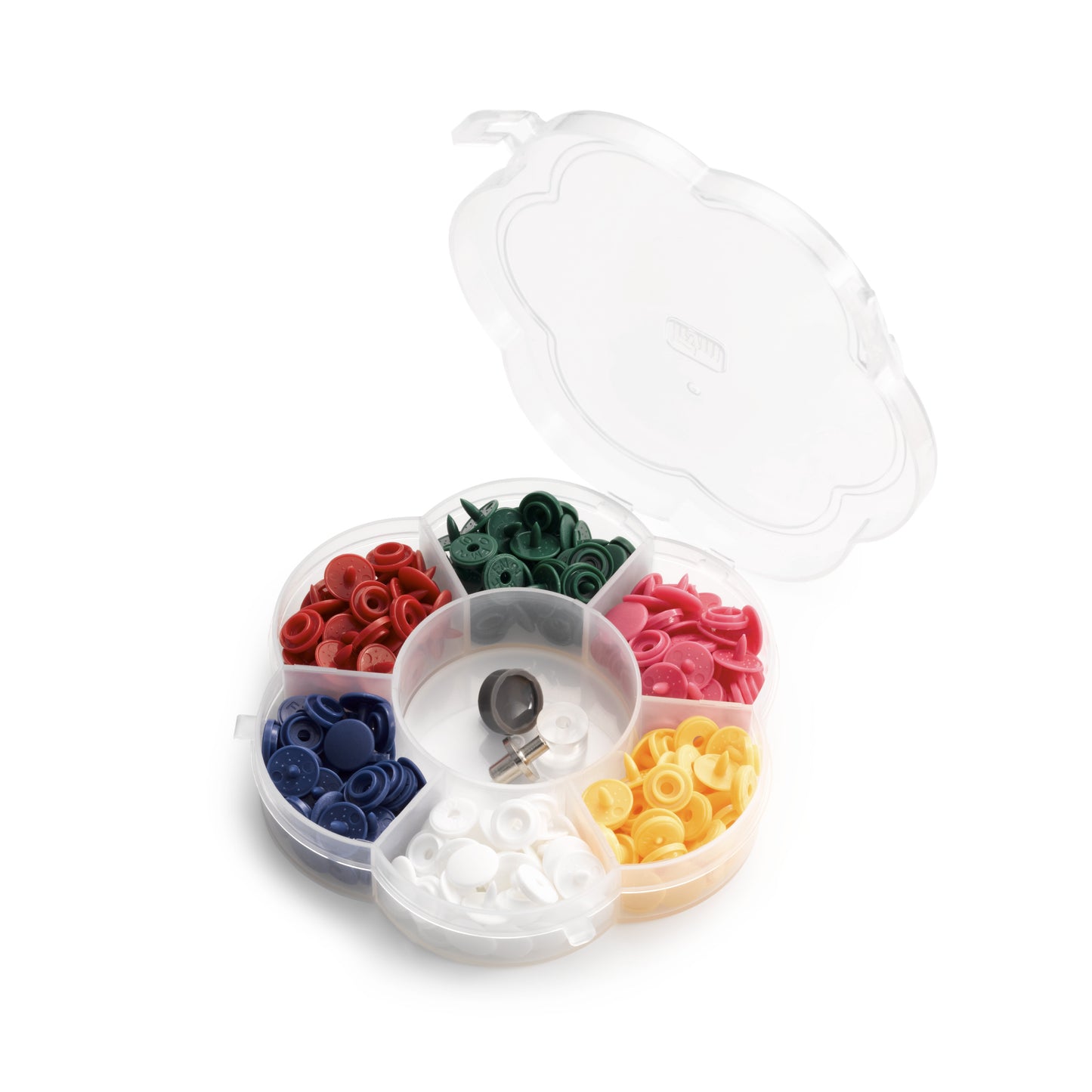 Plastiktrükid "Color Snaps Mini" sinine/punane/valge/kollane/roosa/roheline/ 9mm, 72 tk/ Prym Love