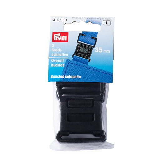 Snap buckles for overalls, 35mm, black / Prym/ 2pcs