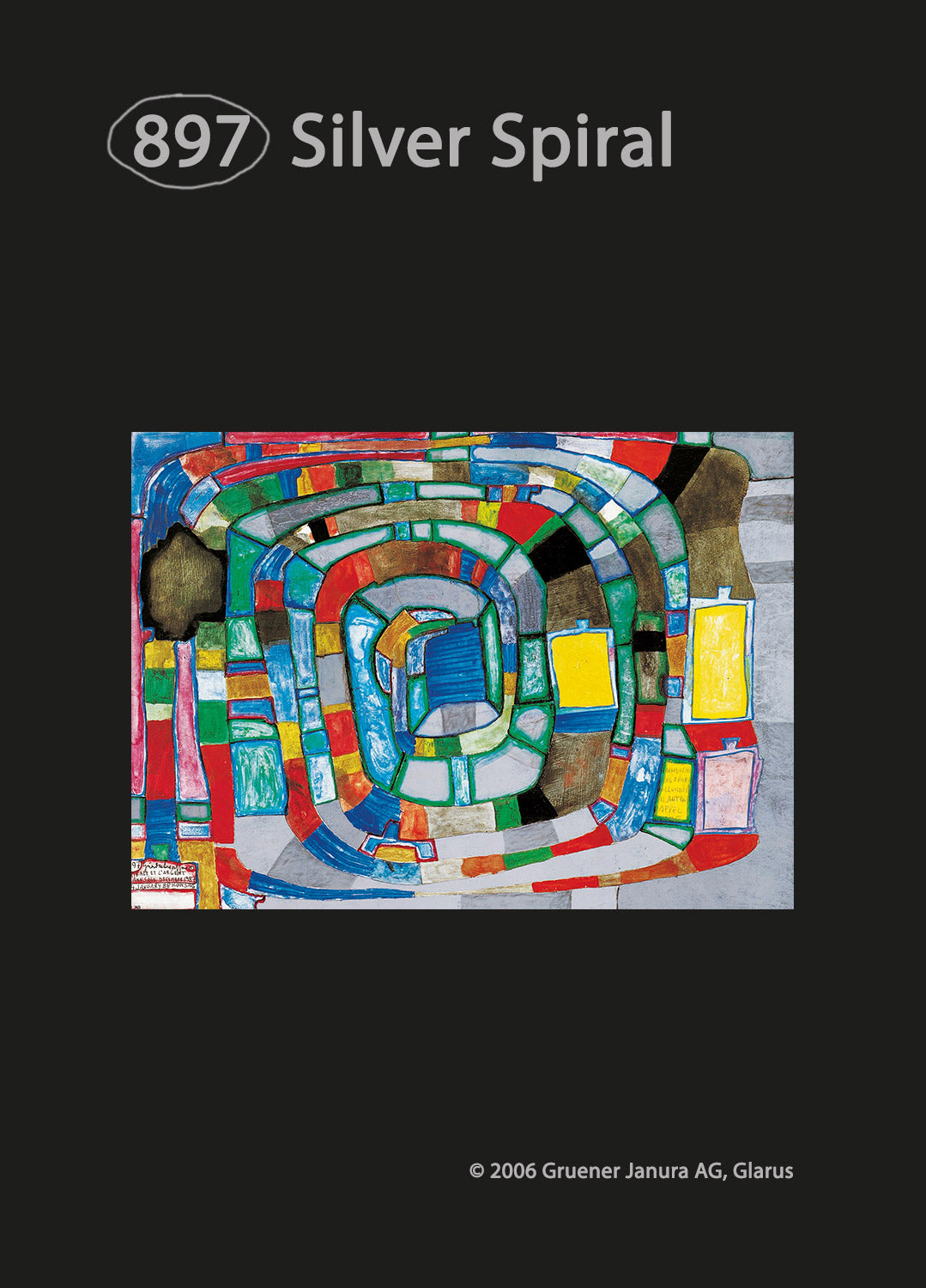 OPAL 4-strand Hundertwasser I collection 100g #1433 "Silver spiral"