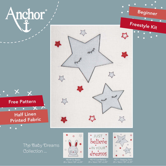 Sleeping Stars - embroidery kit /ANCHOR/ 20 x 16 cm
