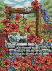 Diamond embroidery kit "Poppy Field" - 40 x 30 cm