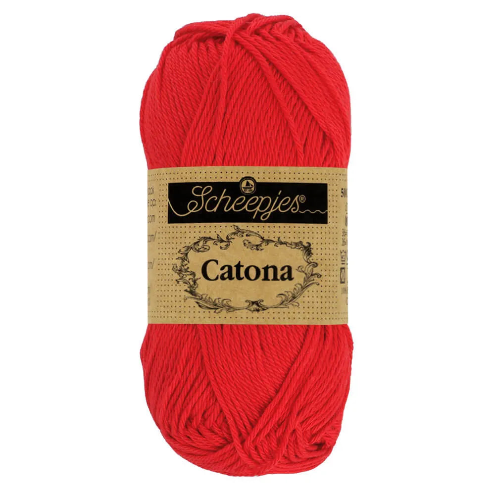 Catona /Scheepjes/ 50g #115 "Spilgti sarkans"