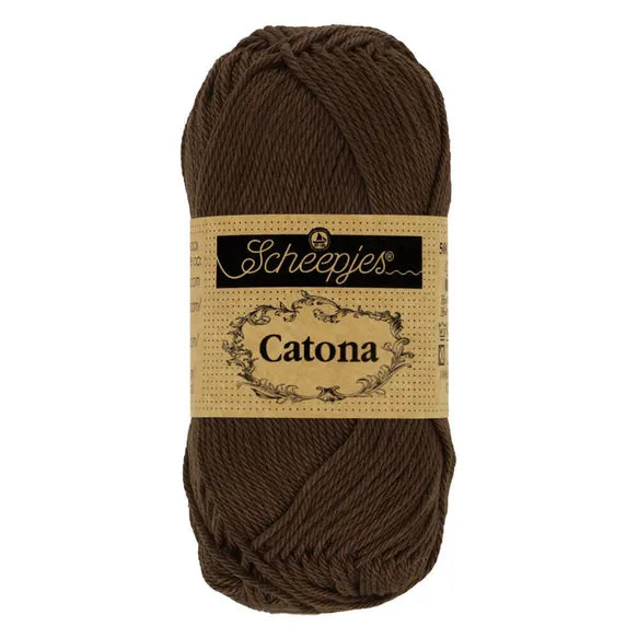Catona /Scheepjes/ 50g #162 "Must kohv"