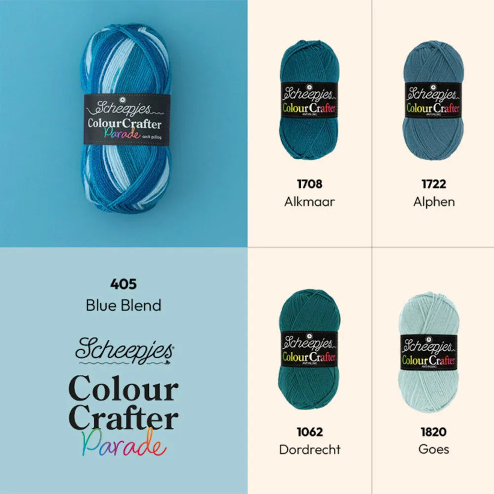 Colour Crafter Parade /Scheepjes/ 100g #405 "Zilais maisījums"
