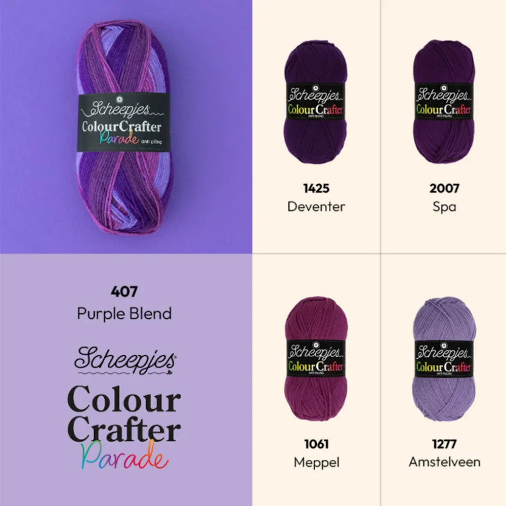 Colour Crafter Parade /Scheepjes/ 100g #407 "Violets maisījums"