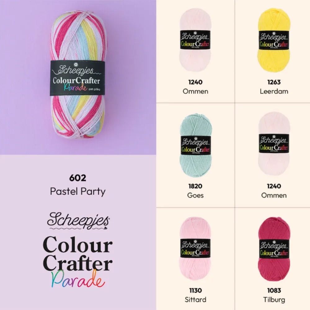 Colour Crafter Parade /Scheepjes/ 100g #602 "Pasteļkrāsu ballīte"