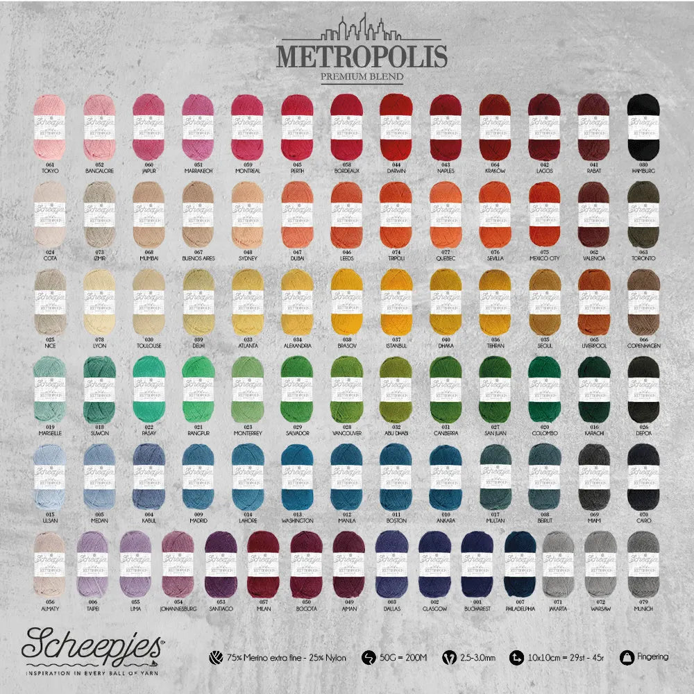 Metropolis /Scheepjes/ 50g #002 "Glāzgova"