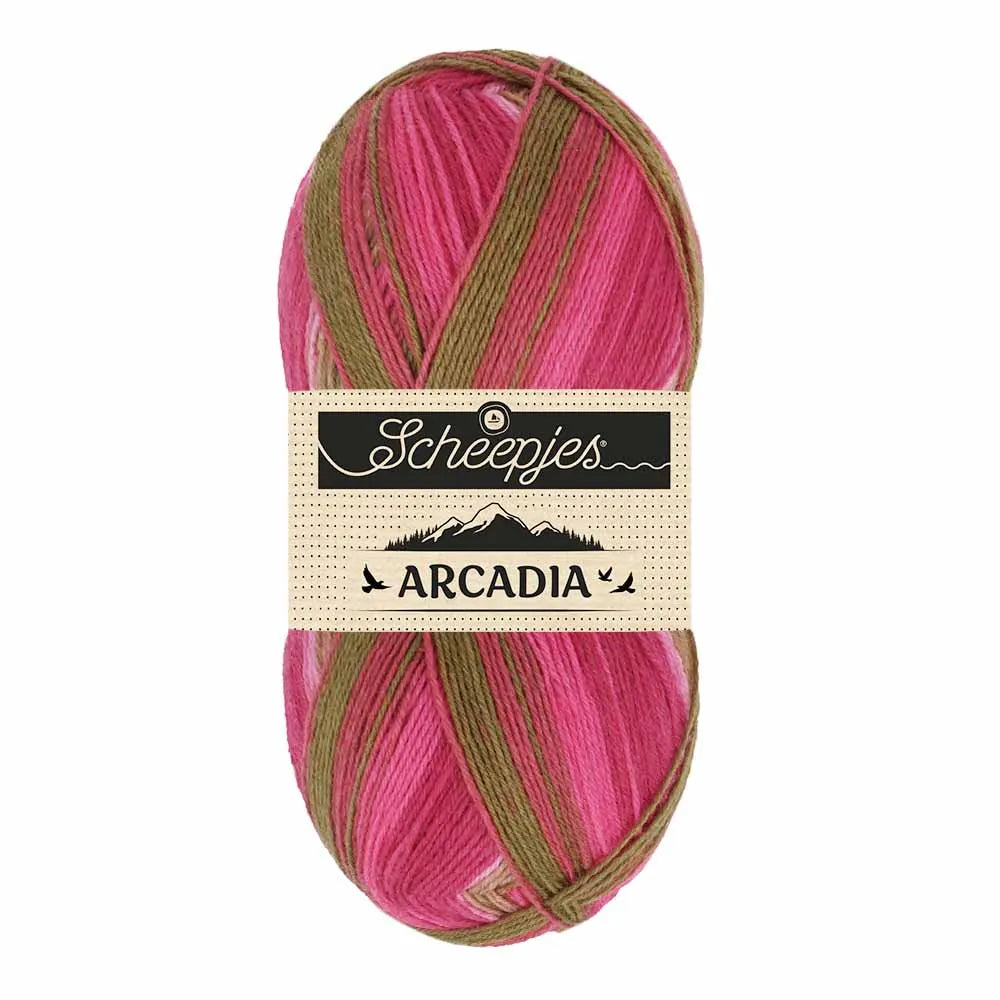 Arcadia /Scheepjes/ 4-diegu zeķu dzija 100g #904 "Sakura"