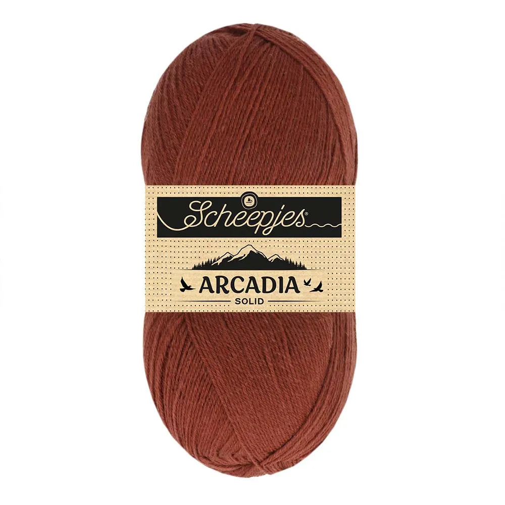 Arcadia Solid /Scheepjes/ 4-diegu zeķu dzija 100g #812 "Sarkankoks"