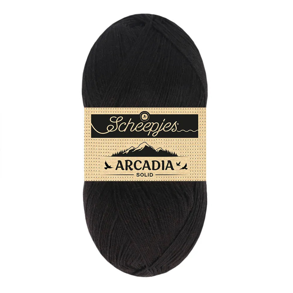 Arcadia Solid /Scheepjes/ 4-diegu zeķu dzija 100g #816 "Pusnakts"