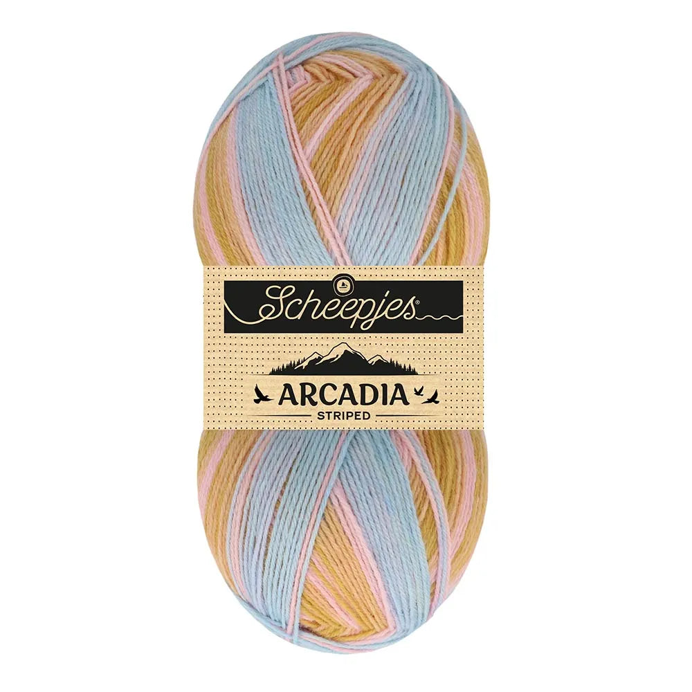 Arcadia Striped /Scheepjes/ 4-diegu zeķu dzija 100g #908 "Hanami"