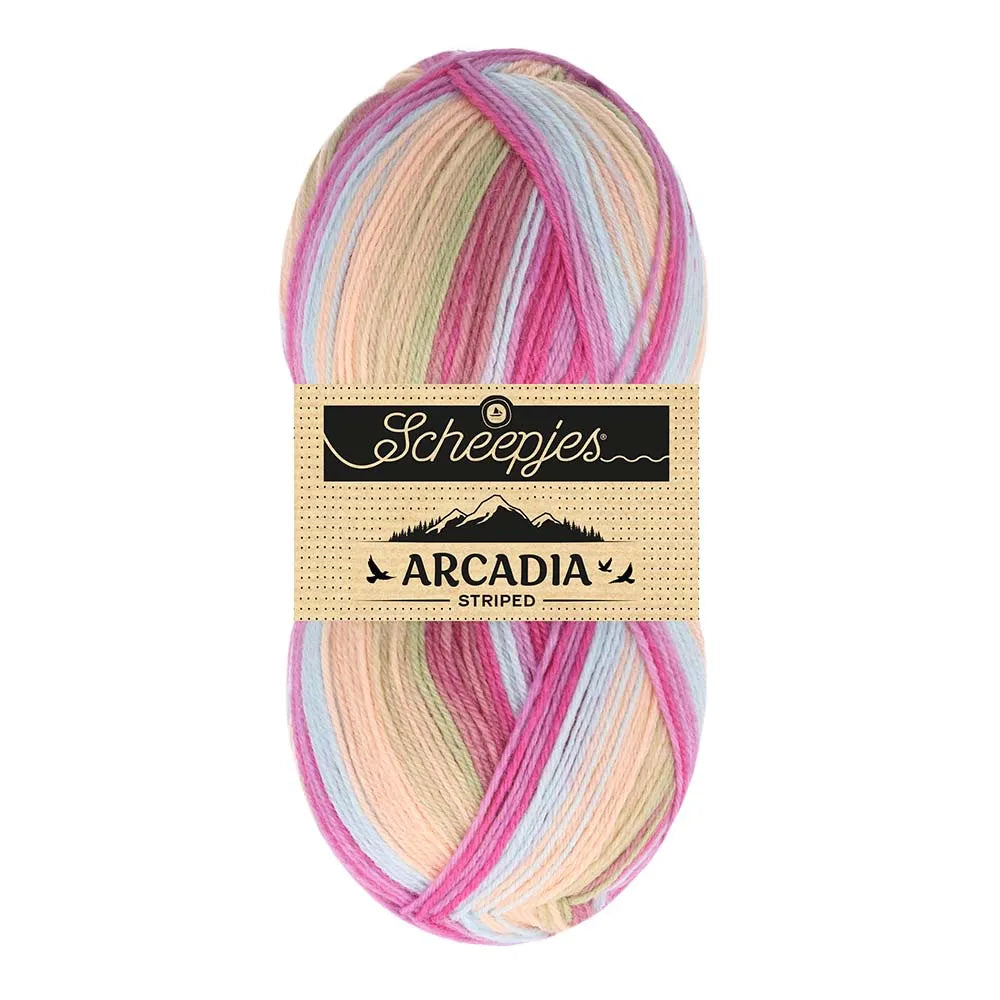 Arcadia Striped /Scheepjes/ 4-diegu zeķu dzija 100g #914 "Sonoras"