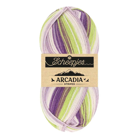 Arcadia Striped /Scheepjes/ 4-ply sock yarn 100g #919 "Algae"