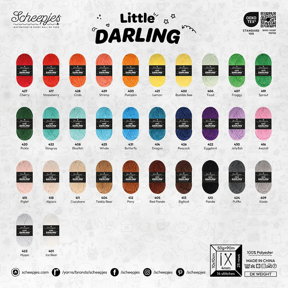 Little Darling /Scheepjes/ 50g #403 "Ķirbis"