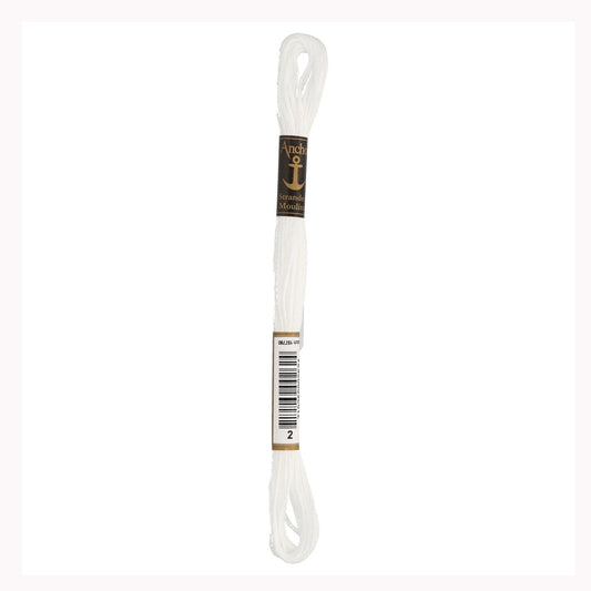 Embroidery thread Anchor Mouline, 100% cotton, 8m, #00002