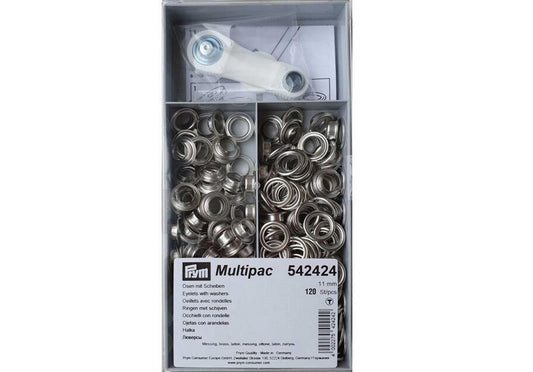 Rings with back plate and tool 120 pcs 11mm /silver color