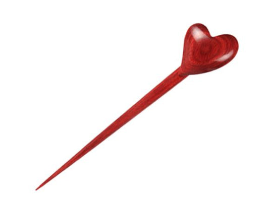 Wooden decorative clasp for knitting /KnitPro Flora "Love"