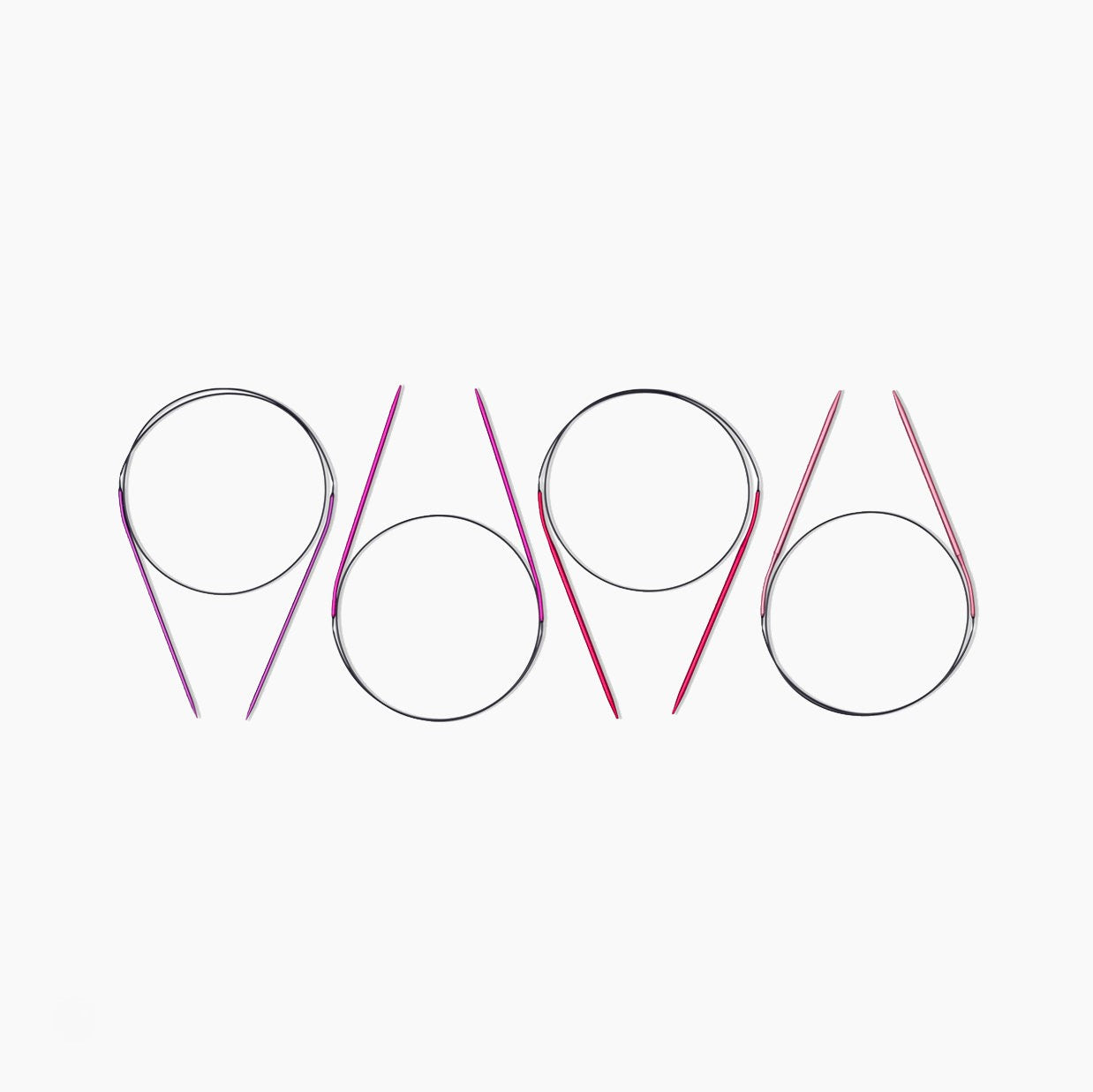 ALU /80 cm fixed circular knitting needle set /Prym/ 2.5mm - 4.0mm