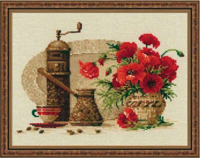 Coffee - embroidery kit /RIOLIS/ 30 x 24 cm