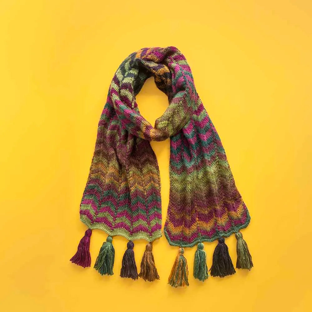 Scheepjes Harvest Scarf knit kit / Šalles adīšanas komplekts, ENG