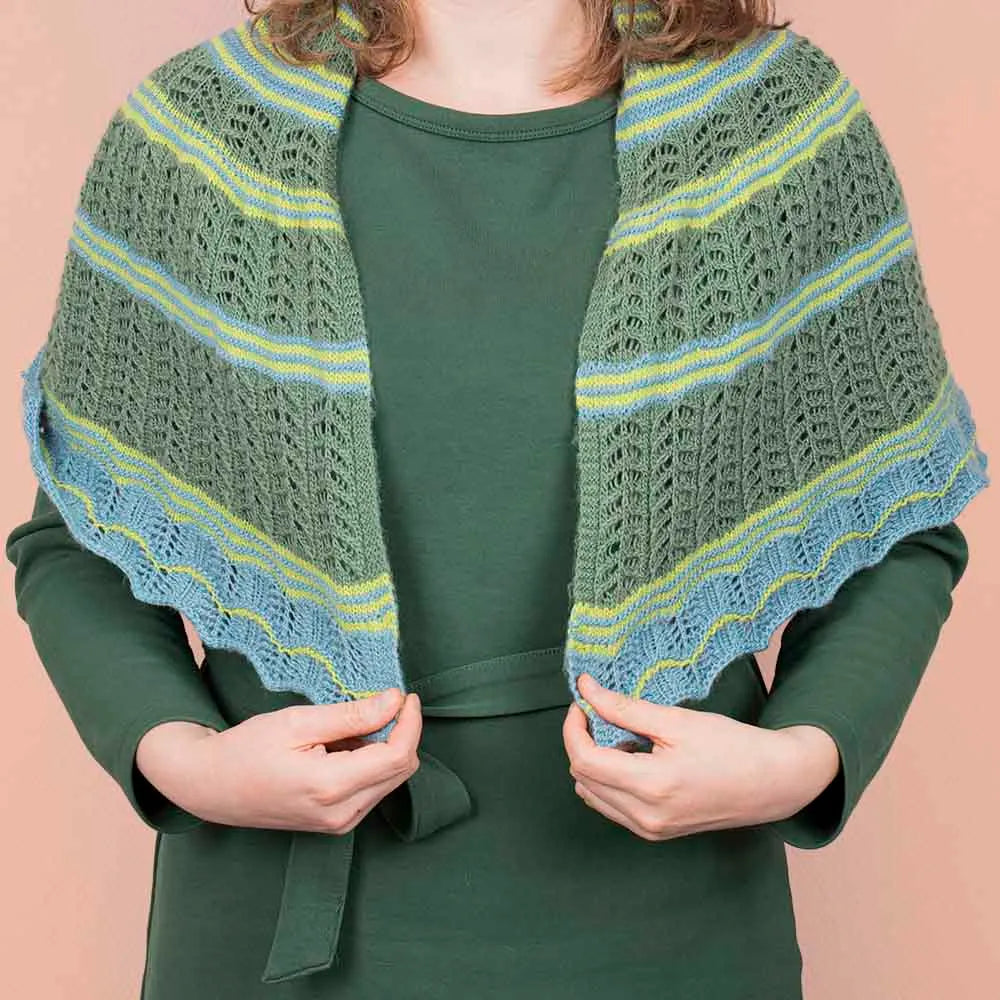 Scheepjes Fibonacci Shawlette Knit kit / Šalles lakata adīšanas komplekts, ENG