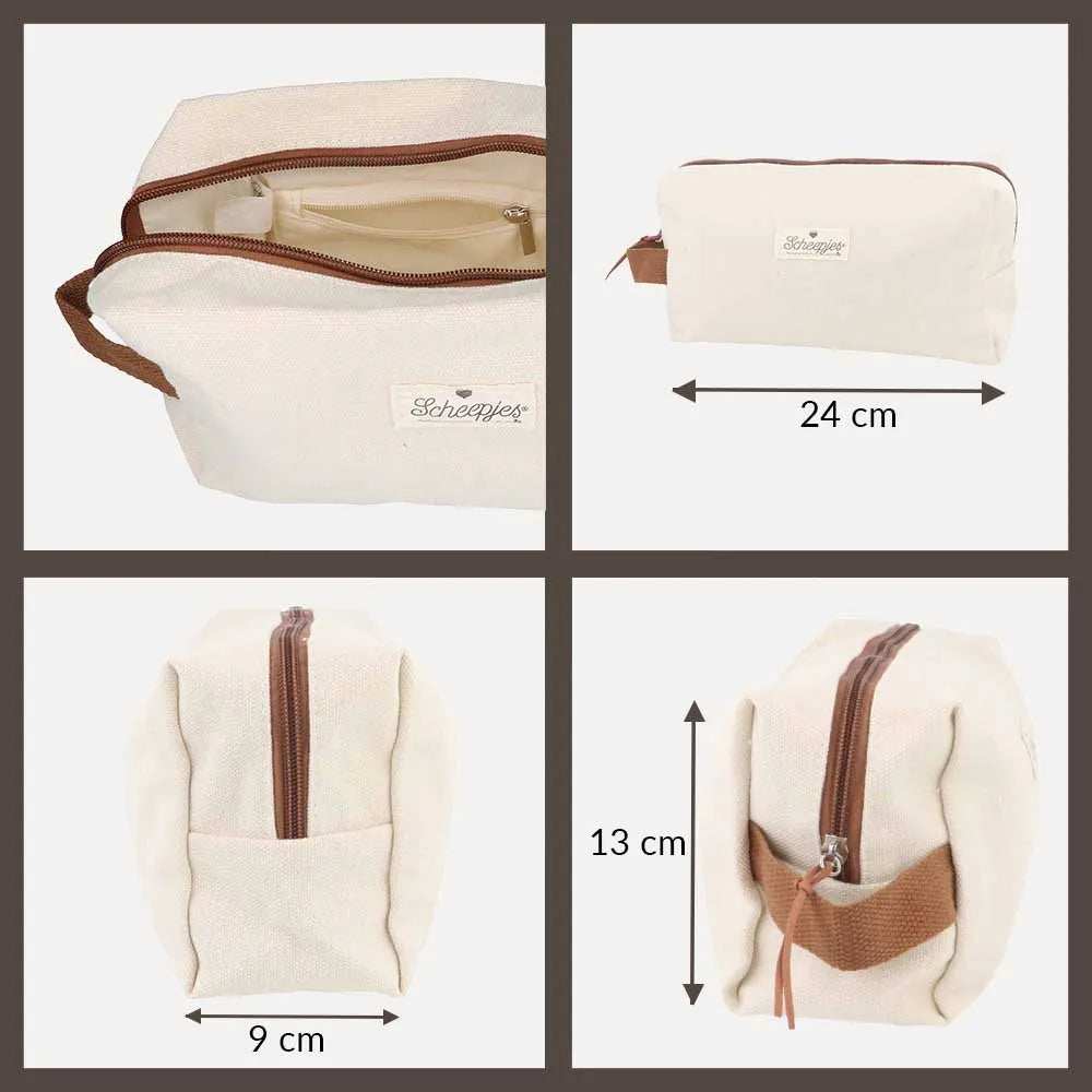 Scheepjes Accessory pouch 24x13x9cm - white
