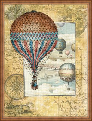 Around the World - embroidery kit with printed background /RIOLIS/ 30 x 40 cm