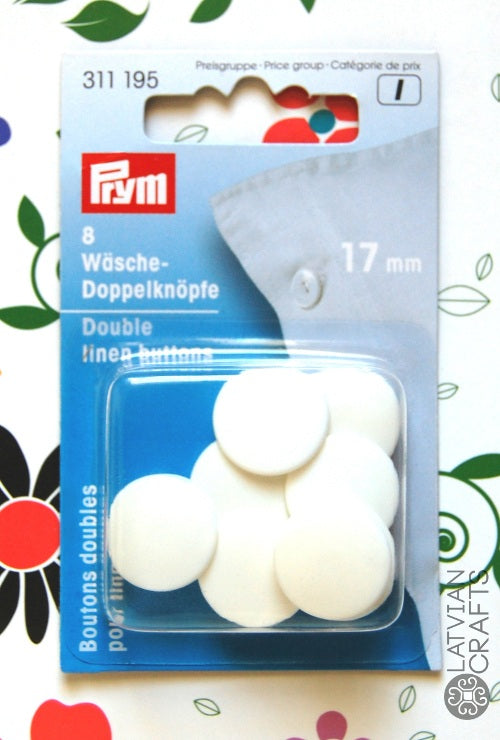 Kahepoolsed voodipesunööbid Ø17mm - 8 tk