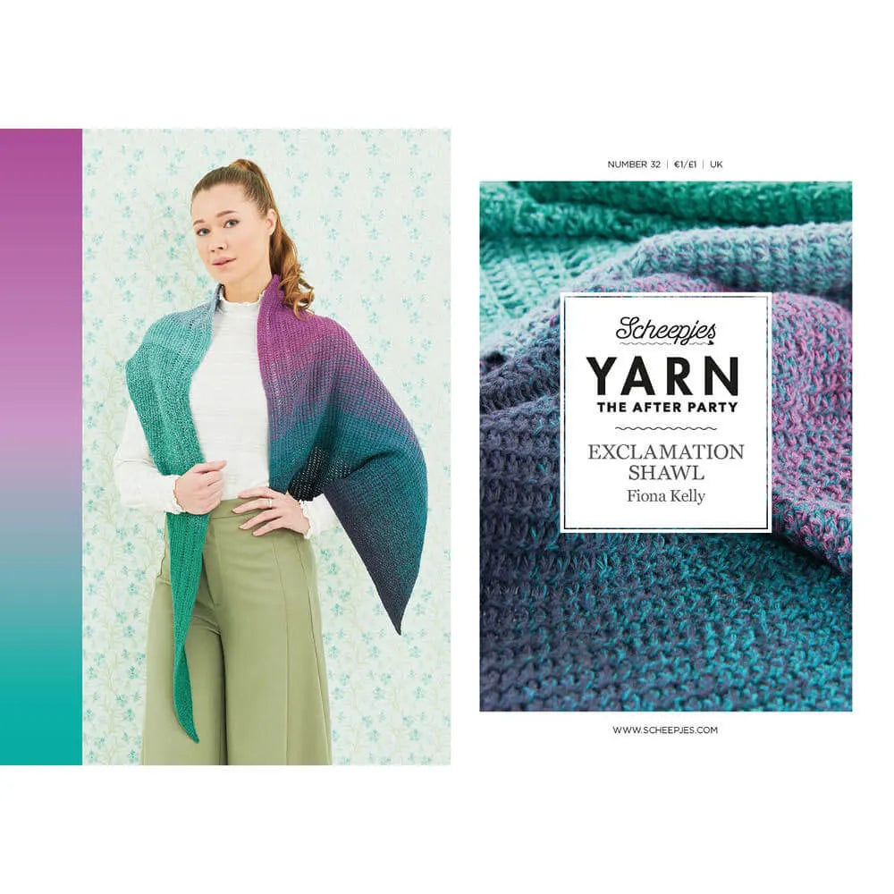 Scheepjes YARN The After Party No. 32 - Scarf Exclamation / design by Fiona Kelly