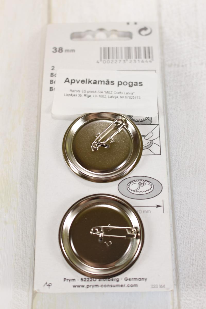 Metal buttons Ø38mm - 2pcs