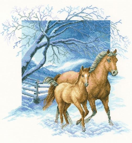 Behind the fence - embroidery kit /RTO/ 40 x 40 cm